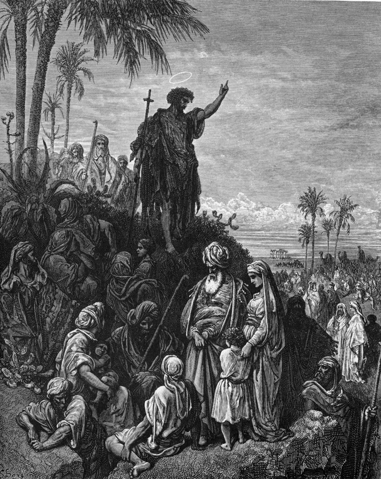Jean-Baptiste prêche dans le désert
